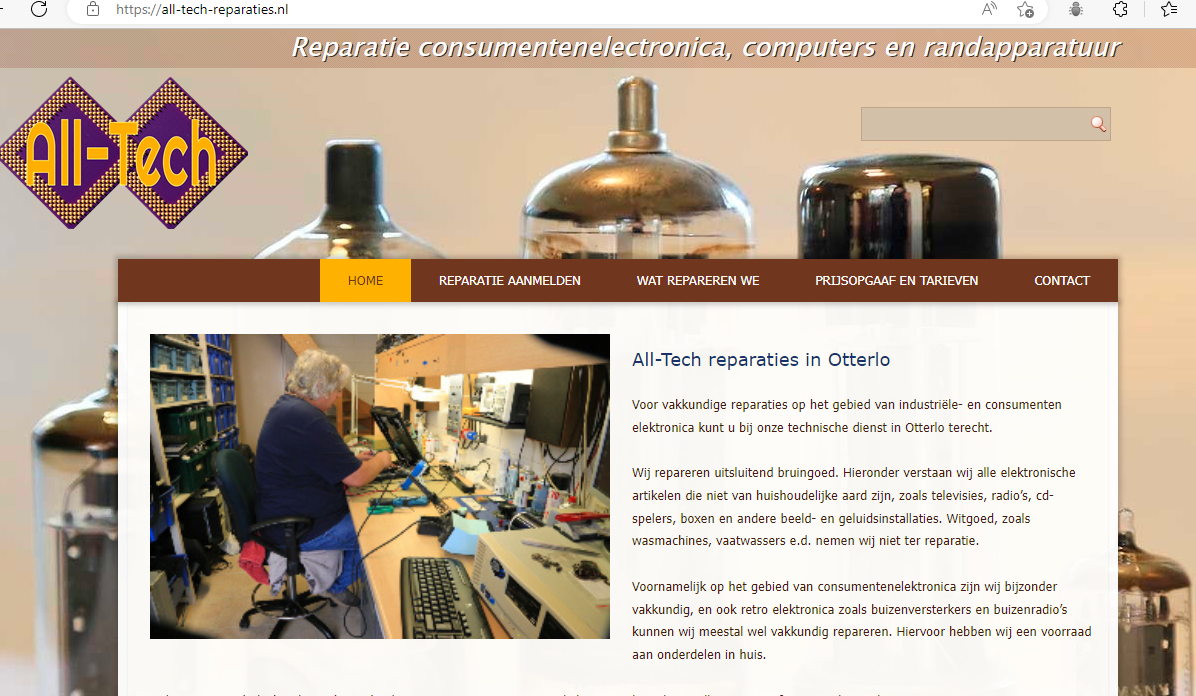 Website All-Tech-reparaties